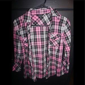Pink plaid shirt